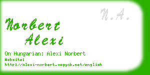 norbert alexi business card